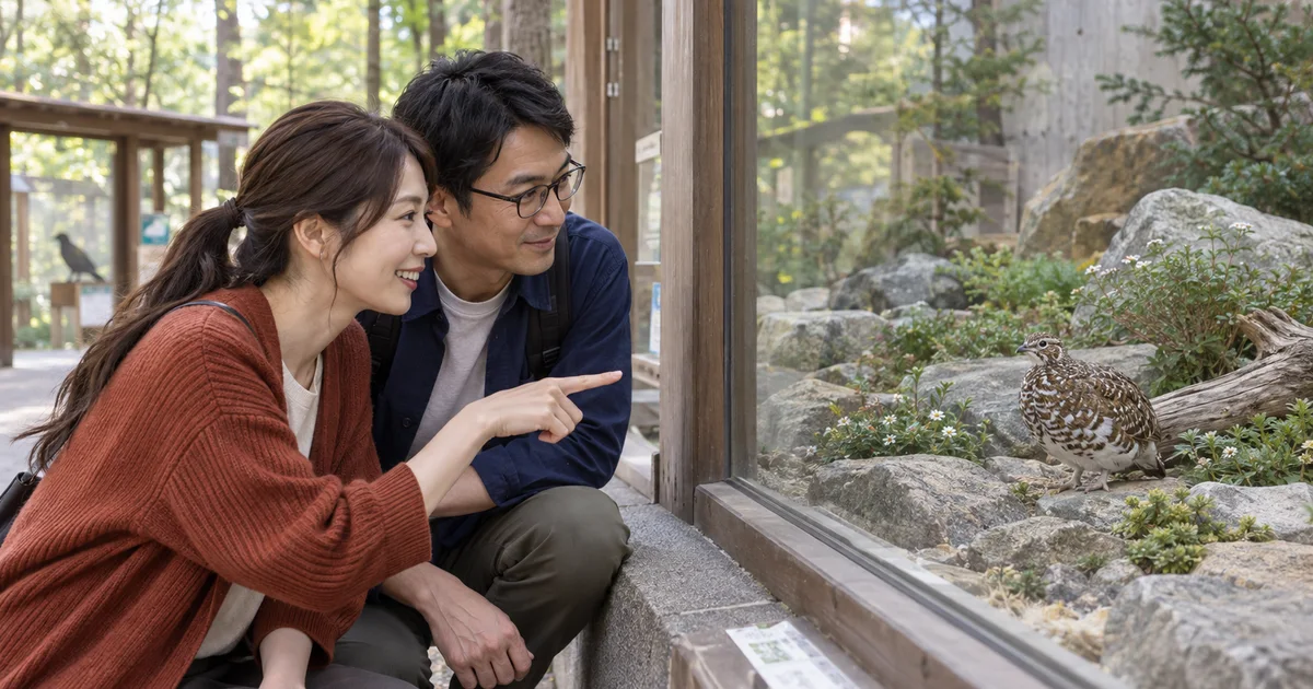 富山市ファミリーパークでデートを楽しむふたりをイメージしたAI画像