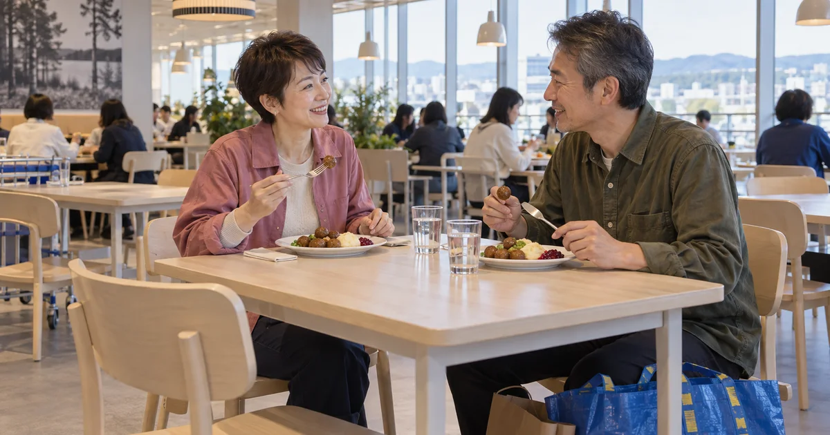 ikea仙台でデートを楽しむふたりをイメージしたAI画像