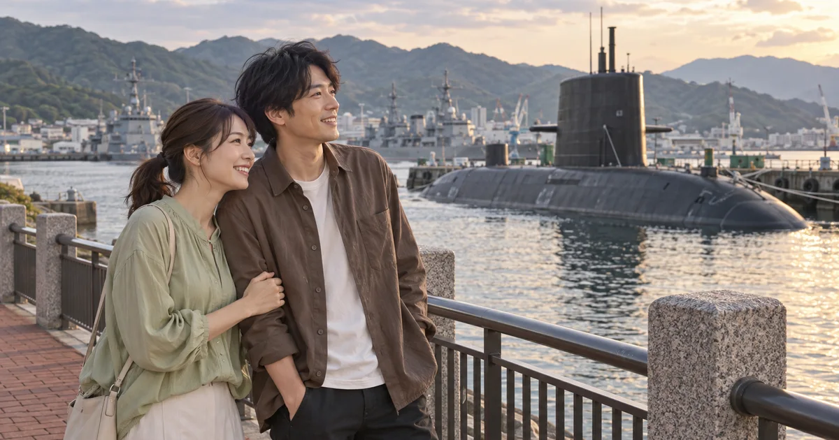 アレイからすこじまでデートを楽しむふたりをイメージしたAI画像