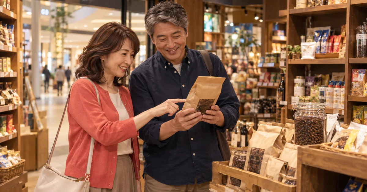 イオンモール千葉ニュータウンでデートを楽しむふたりをイメージしたAI画像