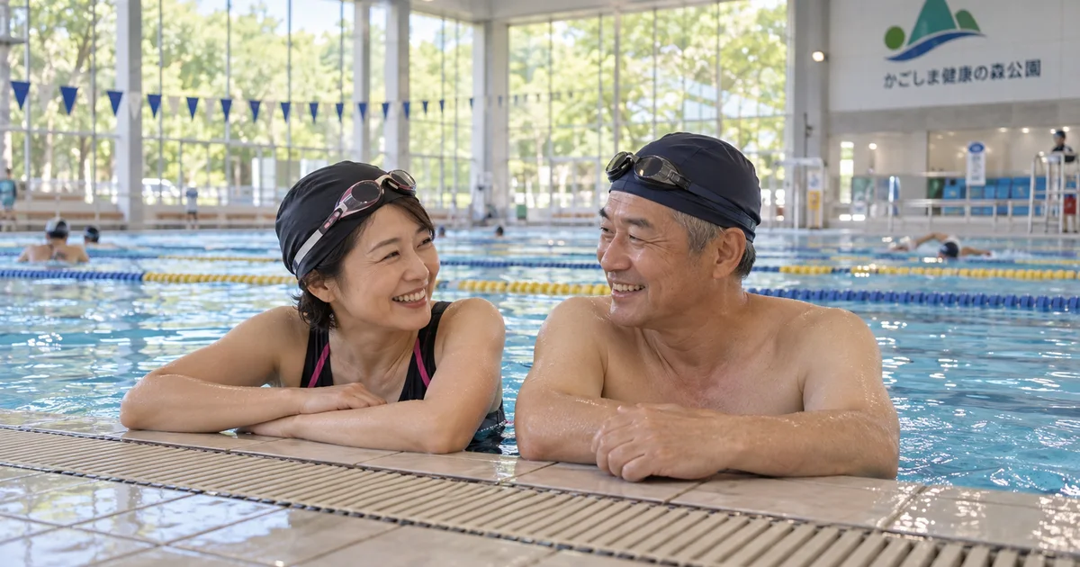 かごしま健康の森公園でデートを楽しむふたりをイメージしたAI画像