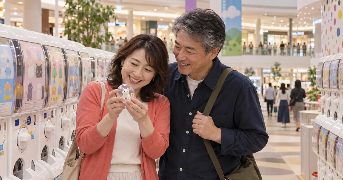 イオンモール出雲でデートを楽しむふたりをイメージしたAI画像