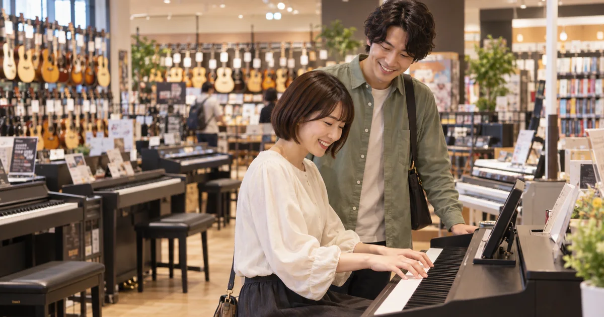アピタ長久手店でデートを楽しむふたりをイメージしたAI画像