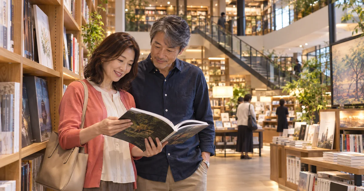 イオンモール-nagoya-noritake-gardenでデートを楽しむふたりをイメージしたAI画像