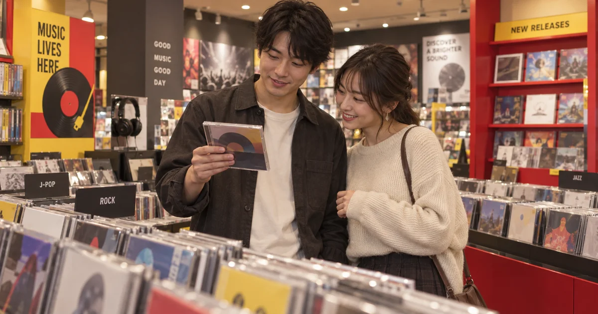 アティ郡山でデートを楽しむふたりをイメージしたAI画像