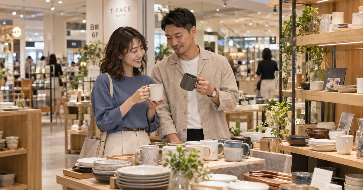 T-FACEでデートを楽しむふたりをイメージしたAI画像
