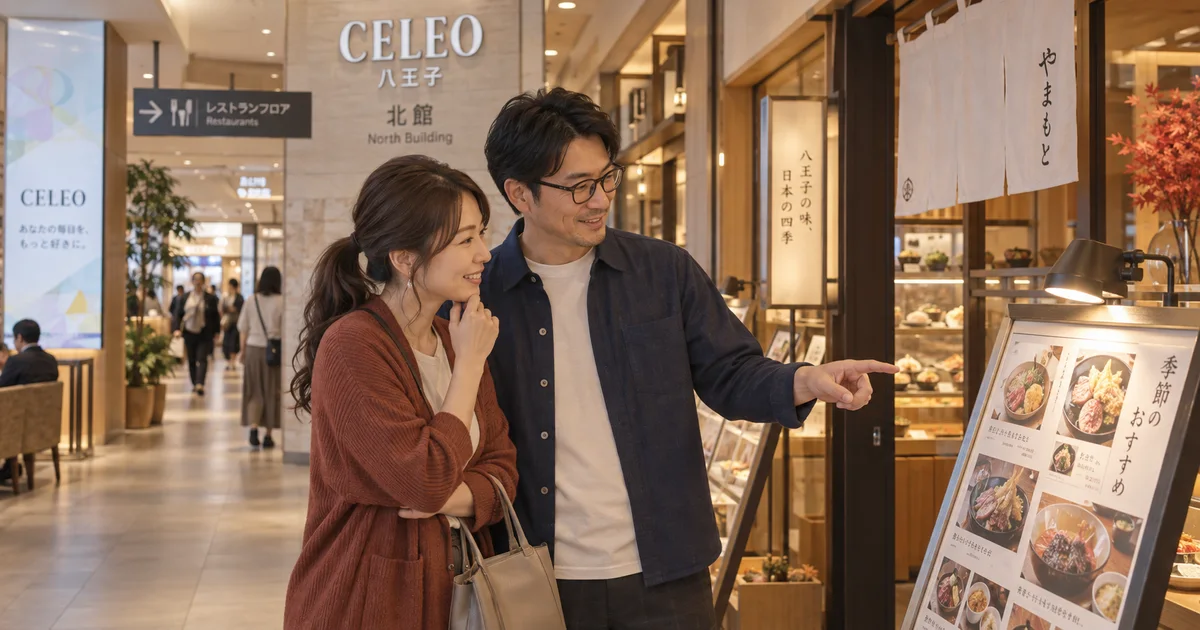 セレオ八王子でデートを楽しむふたりをイメージしたAI画像