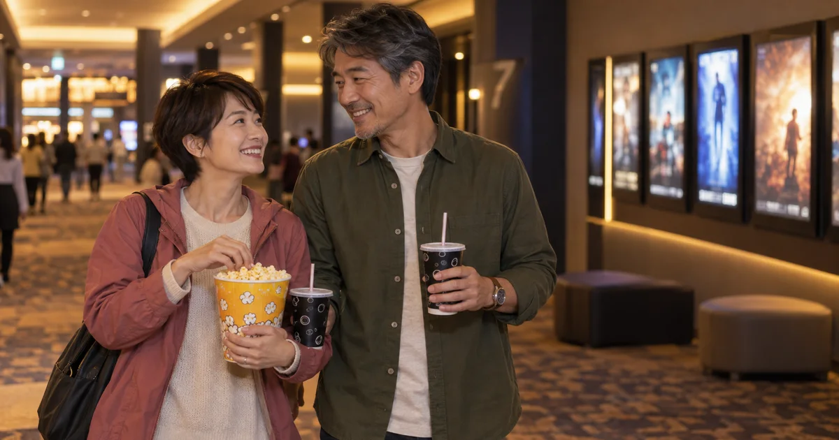 イオンモール座間でデートを楽しむふたりをイメージしたAI画像