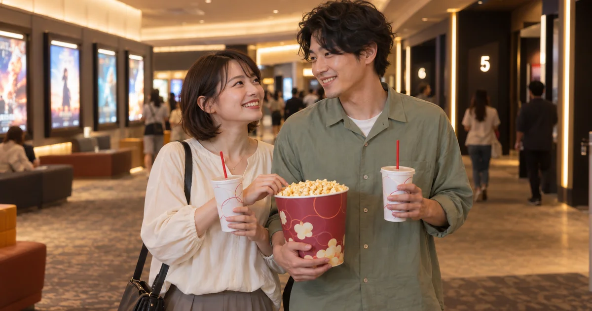 イオンモール佐賀大和でデートを楽しむふたりをイメージしたAI画像
