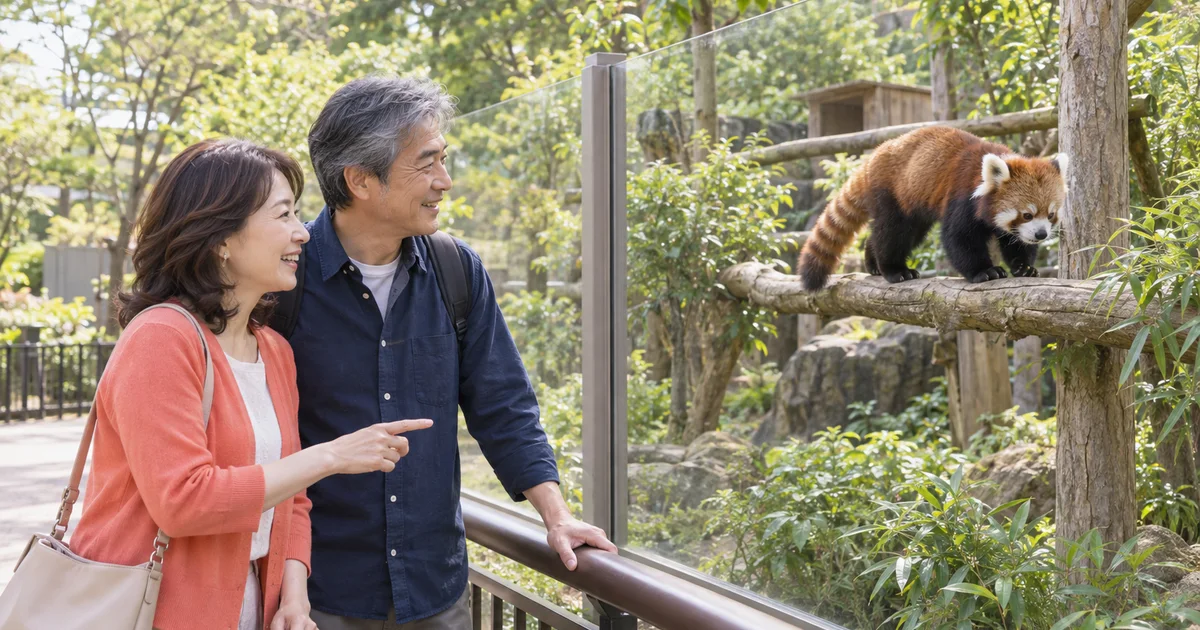 いしかわ動物園でデートを楽しむふたりをイメージしたAI画像