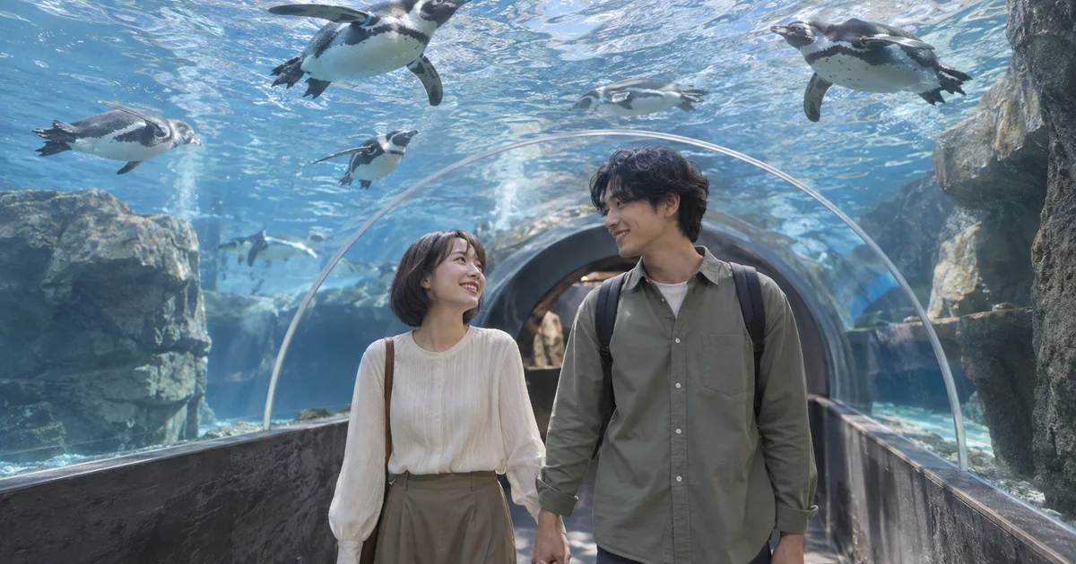 旭山動物園でデートを楽しむふたりをイメージしたAI画像